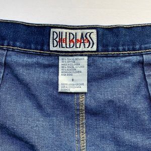 bill blass jeans skirt with ten bottons down the front